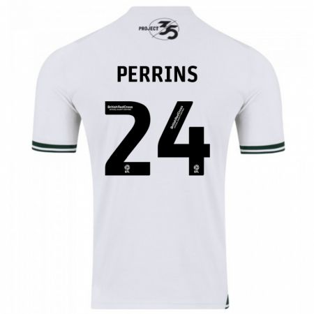 Kandiny Hombre Camiseta Grace Perrins #24 Blanco 2ª Equipación 2023/24 La Camisa Chile