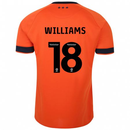Kandiny Hombre Camiseta Brandon Williams #18 Naranja 2ª Equipación 2023/24 La Camisa Chile