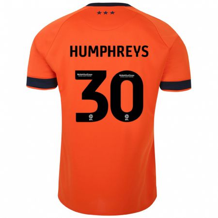Kandiny Hombre Camiseta Cameron Humphreys #30 Naranja 2ª Equipación 2023/24 La Camisa Chile