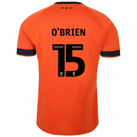 Kandiny Hombre Camiseta Lucy O'brien #15 Naranja 2ª Equipación 2023/24 La Camisa Chile