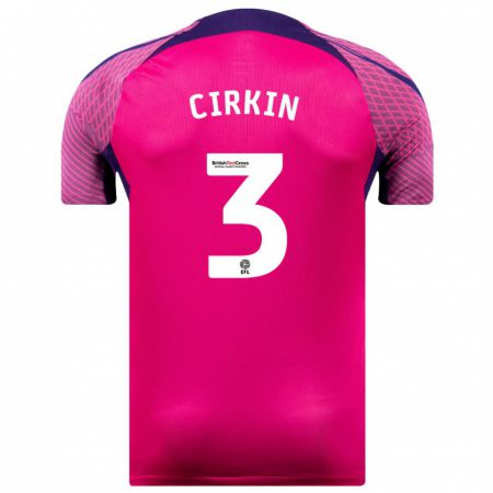 Kandiny Hombre Camiseta Dennis Cirkin #3 Morado 2ª Equipación 2023/24 La Camisa Chile
