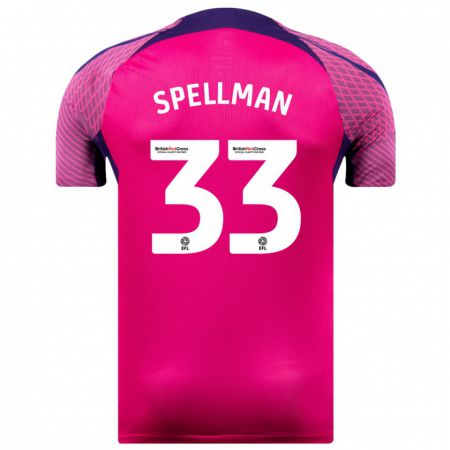 Kandiny Hombre Camiseta Michael Spellman #33 Morado 2ª Equipación 2023/24 La Camisa Chile