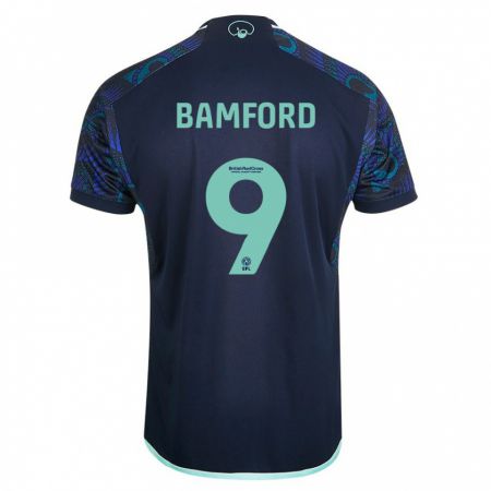 Kandiny Hombre Camiseta Patrick Bamford #9 Azul 2ª Equipación 2023/24 La Camisa Chile