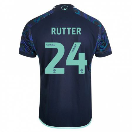 Kandiny Hombre Camiseta Georginio Rutter #24 Azul 2ª Equipación 2023/24 La Camisa Chile