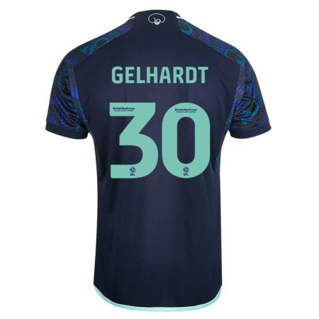 Kandiny Hombre Camiseta Joe Gelhardt #30 Azul 2ª Equipación 2023/24 La Camisa Chile