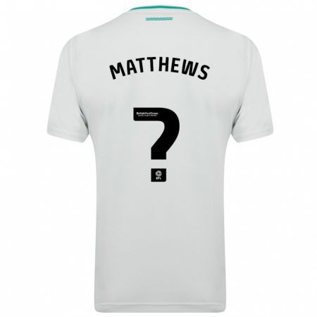 Kandiny Hombre Camiseta Abdulhalim Okonola-Matthews #0 Blanco 2ª Equipación 2023/24 La Camisa Chile