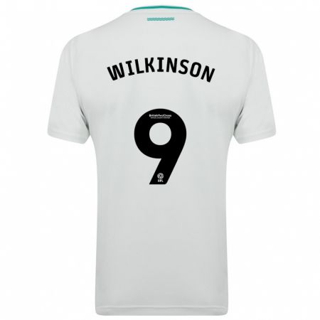 Kandiny Hombre Camiseta Katie Wilkinson #9 Blanco 2ª Equipación 2023/24 La Camisa Chile