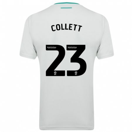 Kandiny Hombre Camiseta Megan Collett #23 Blanco 2ª Equipación 2023/24 La Camisa Chile