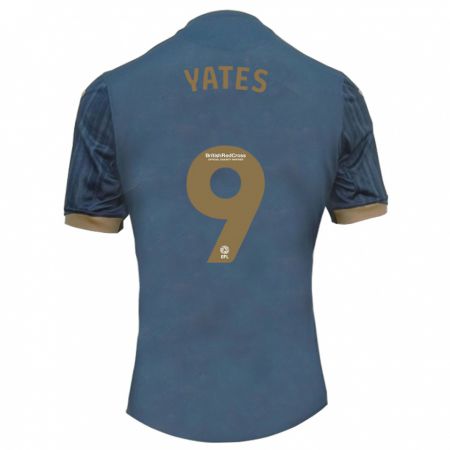 Kandiny Hombre Camiseta Jerry Yates #9 Verde Azulado Oscuro 2ª Equipación 2023/24 La Camisa Chile