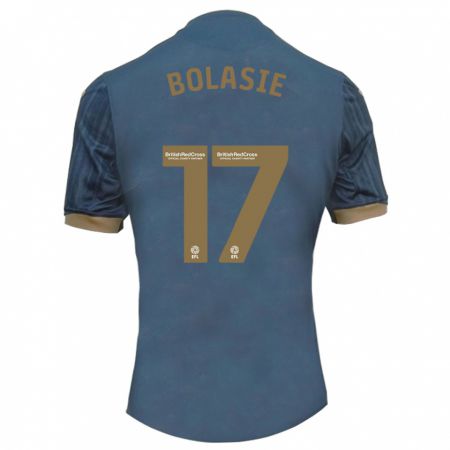Kandiny Hombre Camiseta Yannick Bolasie #17 Verde Azulado Oscuro 2ª Equipación 2023/24 La Camisa Chile