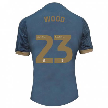 Kandiny Hombre Camiseta Nathan Wood #23 Verde Azulado Oscuro 2ª Equipación 2023/24 La Camisa Chile