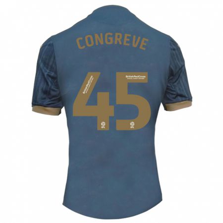 Kandiny Hombre Camiseta Cameron Congreve #45 Verde Azulado Oscuro 2ª Equipación 2023/24 La Camisa Chile