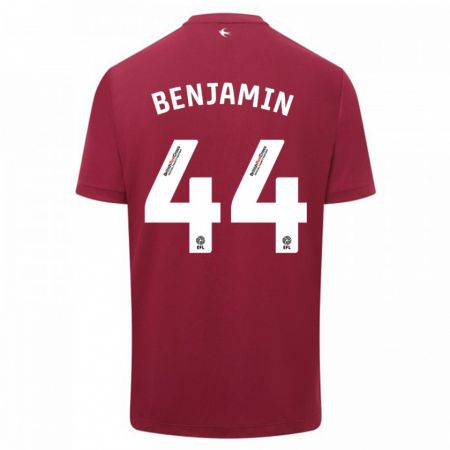 Kandiny Hombre Camiseta Xavier Benjamin #44 Rojo 2ª Equipación 2023/24 La Camisa Chile