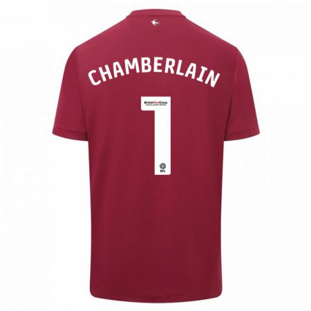 Kandiny Hombre Camiseta Ceryn Chamberlain #1 Rojo 2ª Equipación 2023/24 La Camisa Chile