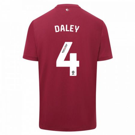Kandiny Hombre Camiseta Hannah Daley #4 Rojo 2ª Equipación 2023/24 La Camisa Chile