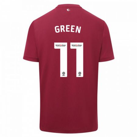 Kandiny Hombre Camiseta Danielle Green #11 Rojo 2ª Equipación 2023/24 La Camisa Chile