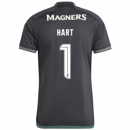 Kandiny Hombre Camiseta Joe Hart #1 Negro 2ª Equipación 2023/24 La Camisa Chile