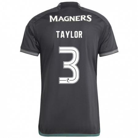 Kandiny Hombre Camiseta Greg Taylor #3 Negro 2ª Equipación 2023/24 La Camisa Chile