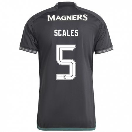Kandiny Hombre Camiseta Liam Scales #5 Negro 2ª Equipación 2023/24 La Camisa Chile
