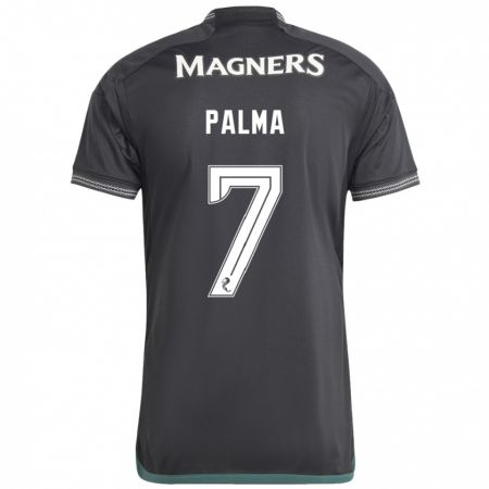 Kandiny Hombre Camiseta Luis Palma #7 Negro 2ª Equipación 2023/24 La Camisa Chile