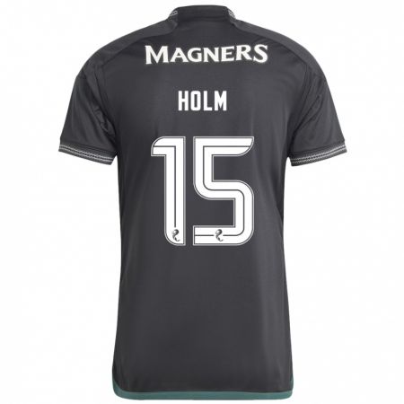 Kandiny Hombre Camiseta Odin Thiago Holm #15 Negro 2ª Equipación 2023/24 La Camisa Chile