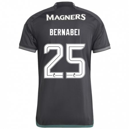 Kandiny Hombre Camiseta Alexandro Bernabéi #25 Negro 2ª Equipación 2023/24 La Camisa Chile