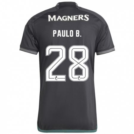 Kandiny Hombre Camiseta Paulo Bernardo #28 Negro 2ª Equipación 2023/24 La Camisa Chile