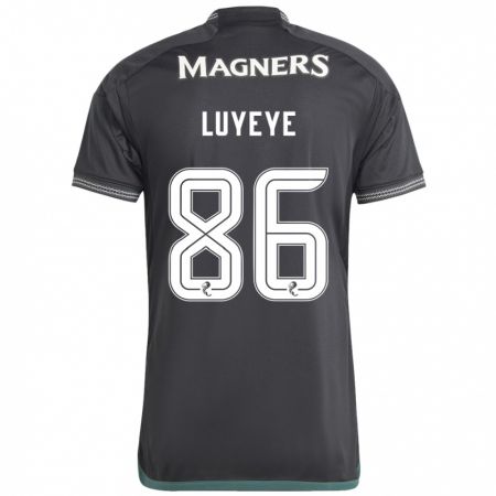 Kandiny Hombre Camiseta Benny-Jackson Luyeye #86 Negro 2ª Equipación 2023/24 La Camisa Chile