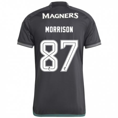 Kandiny Hombre Camiseta Joe Morrison #87 Negro 2ª Equipación 2023/24 La Camisa Chile