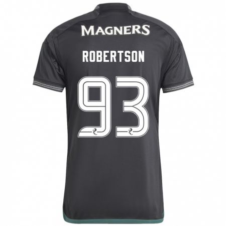 Kandiny Hombre Camiseta Mitchell Robertson #93 Negro 2ª Equipación 2023/24 La Camisa Chile