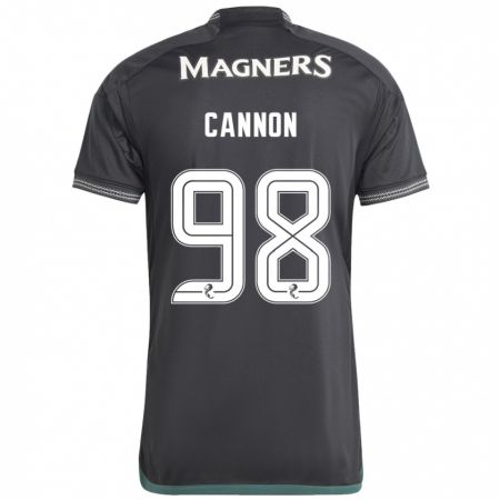 Kandiny Hombre Camiseta Aidan Cannon #98 Negro 2ª Equipación 2023/24 La Camisa Chile