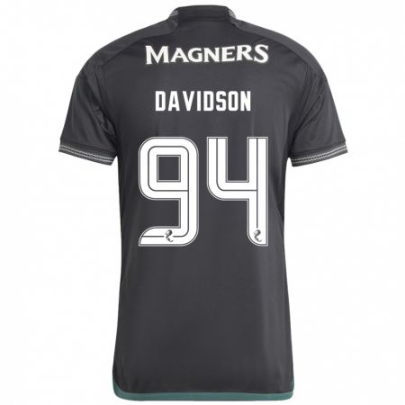 Kandiny Hombre Camiseta Alasdair Davidson #94 Negro 2ª Equipación 2023/24 La Camisa Chile