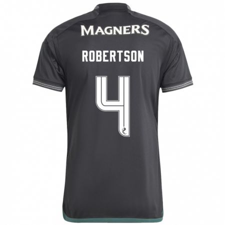 Kandiny Hombre Camiseta Lisa Robertson #4 Negro 2ª Equipación 2023/24 La Camisa Chile