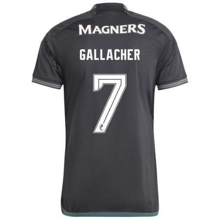 Kandiny Hombre Camiseta Amy Gallacher #7 Negro 2ª Equipación 2023/24 La Camisa Chile