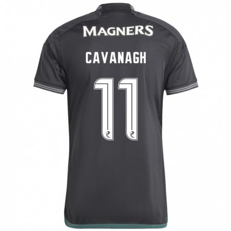 Kandiny Hombre Camiseta Colette Cavanagh #11 Negro 2ª Equipación 2023/24 La Camisa Chile