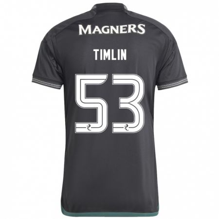 Kandiny Hombre Camiseta Sophie Timlin #53 Negro 2ª Equipación 2023/24 La Camisa Chile