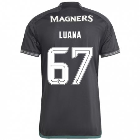 Kandiny Hombre Camiseta Luana Muñoz #67 Negro 2ª Equipación 2023/24 La Camisa Chile