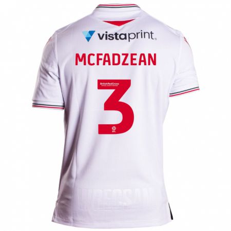 Kandiny Hombre Camiseta Callum Mcfadzean #3 Blanco 2ª Equipación 2023/24 La Camisa Chile