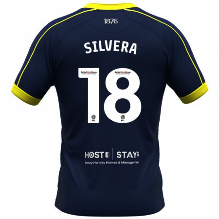 Kandiny Hombre Camiseta Sam Silvera #18 Armada 2ª Equipación 2023/24 La Camisa Chile