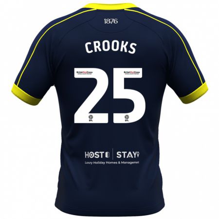 Kandiny Hombre Camiseta Matt Crooks #25 Armada 2ª Equipación 2023/24 La Camisa Chile