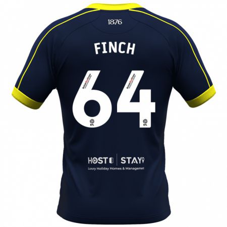 Kandiny Hombre Camiseta Sonny Finch #64 Armada 2ª Equipación 2023/24 La Camisa Chile