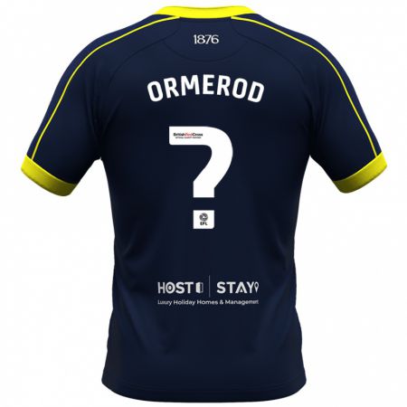 Kandiny Hombre Camiseta Eddie Ormerod #0 Armada 2ª Equipación 2023/24 La Camisa Chile