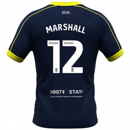 Kandiny Hombre Camiseta Eve Marshall #12 Armada 2ª Equipación 2023/24 La Camisa Chile