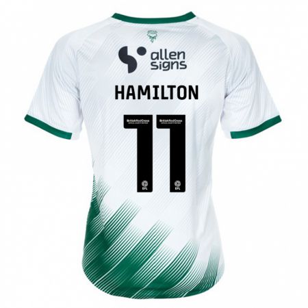 Kandiny Hombre Camiseta Ethan Hamilton #11 Blanco 2ª Equipación 2023/24 La Camisa Chile