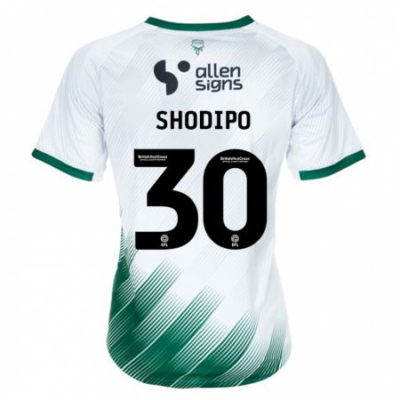 Kandiny Hombre Camiseta Olamide Shodipo #30 Blanco 2ª Equipación 2023/24 La Camisa Chile
