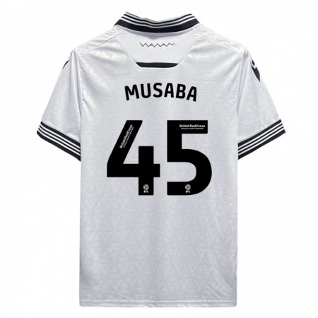 Kandiny Hombre Camiseta Anthony Musaba #45 Blanco 2ª Equipación 2023/24 La Camisa Chile