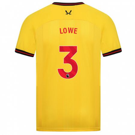 Kandiny Hombre Camiseta Max Lowe #3 Amarillo 2ª Equipación 2023/24 La Camisa Chile
