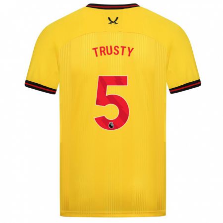 Kandiny Hombre Camiseta Auston Trusty #5 Amarillo 2ª Equipación 2023/24 La Camisa Chile