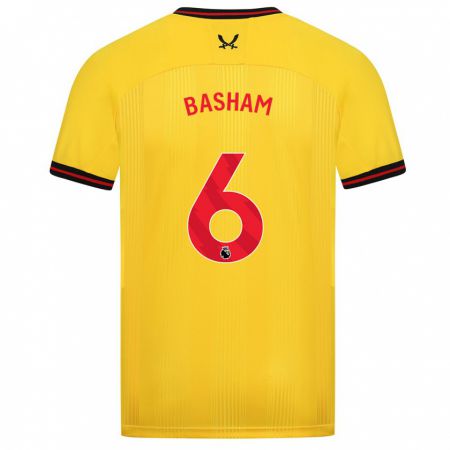 Kandiny Hombre Camiseta Chris Basham #6 Amarillo 2ª Equipación 2023/24 La Camisa Chile