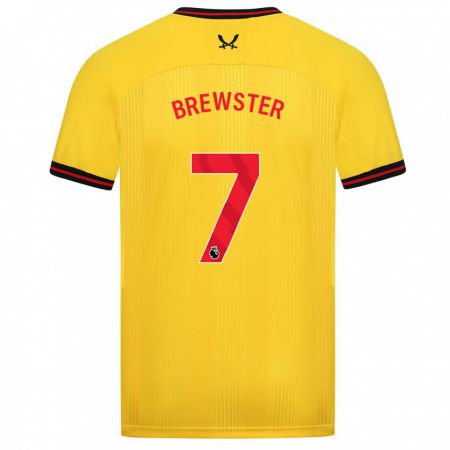 Kandiny Hombre Camiseta Rhian Brewster #7 Amarillo 2ª Equipación 2023/24 La Camisa Chile